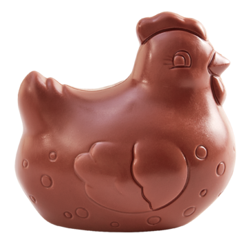 moulage poule en chocolat