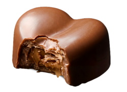 coeur caramel en chocolat