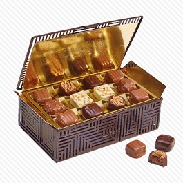 Un coffret de chocolats