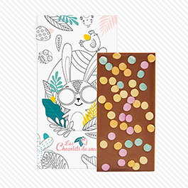 Une Tablette chocolats à colorier